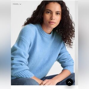 CloudSoft Drop-Shoulder Crewneck Sweater
Hydrangea Blue